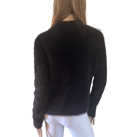 Banana Republic Sweater Mock Neck Nylon Cotton Fuzzy Cosy Super Soft Pullover - Picture 7 of 14